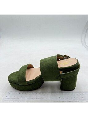 Women's Platform Heels Sandals Block Chunky High Heeled Suede Wedges Sandals